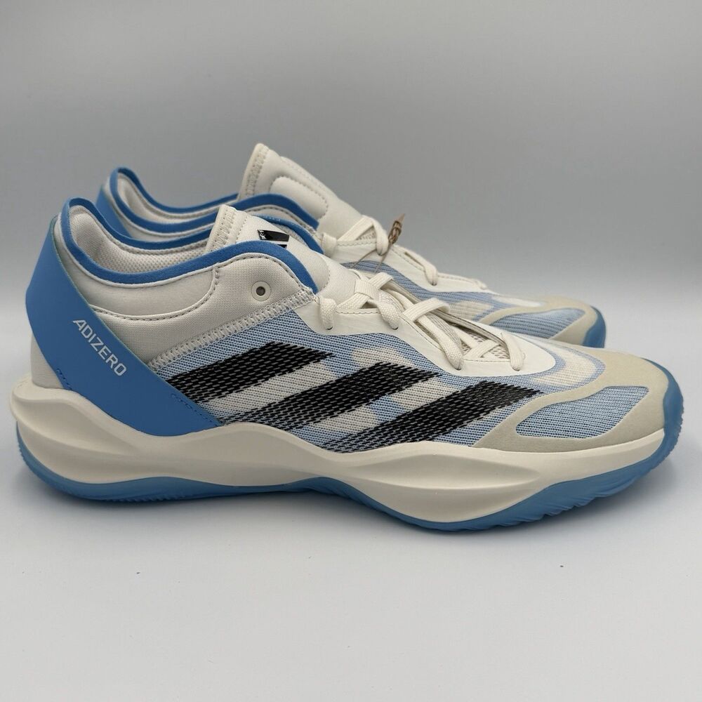 Adidas Adizero Select 2.0 White Cobalt Blue Basketball Shoe IE7869 Men Size 10.5